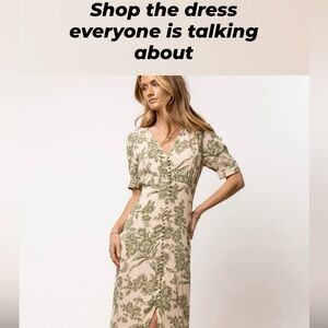 Bohme floral midi dress with buttons